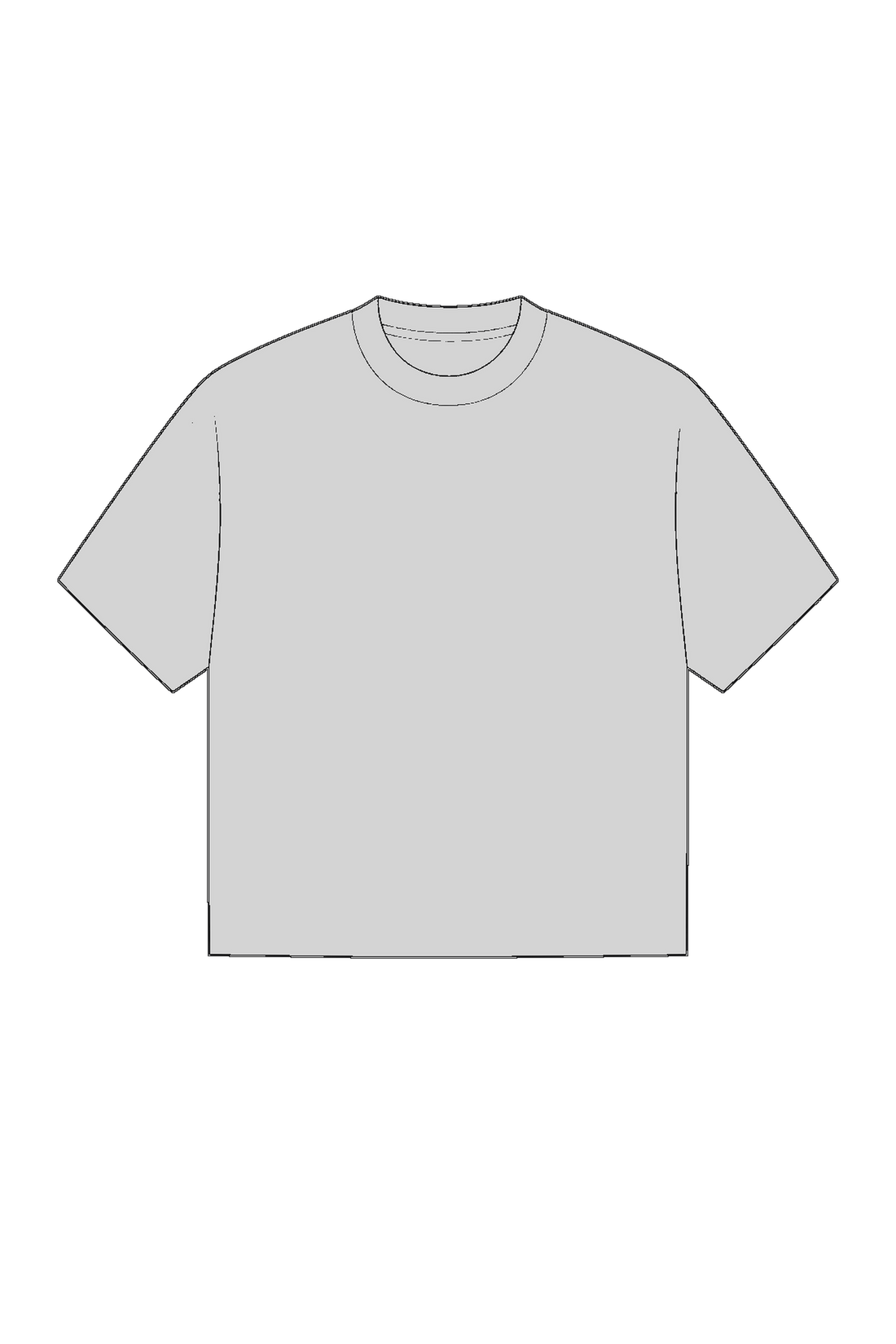 KELLY COPPER KC 001 Heavyweight Vintage Washed Frayed T-Shirt — technical drawing