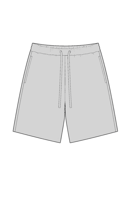 KELLY COPPER KC 005 Men's Loose Fit Drawstring Shorts — technical drawing