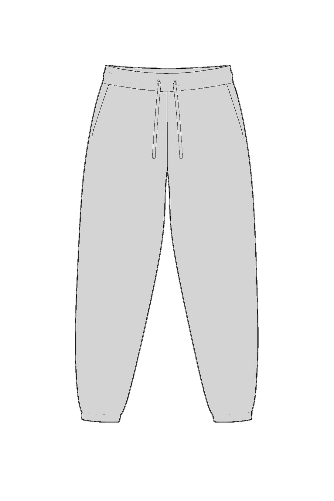 KELLY COPPER KC 004 Vintage Washed Cotton Sweatpants — technical drawing