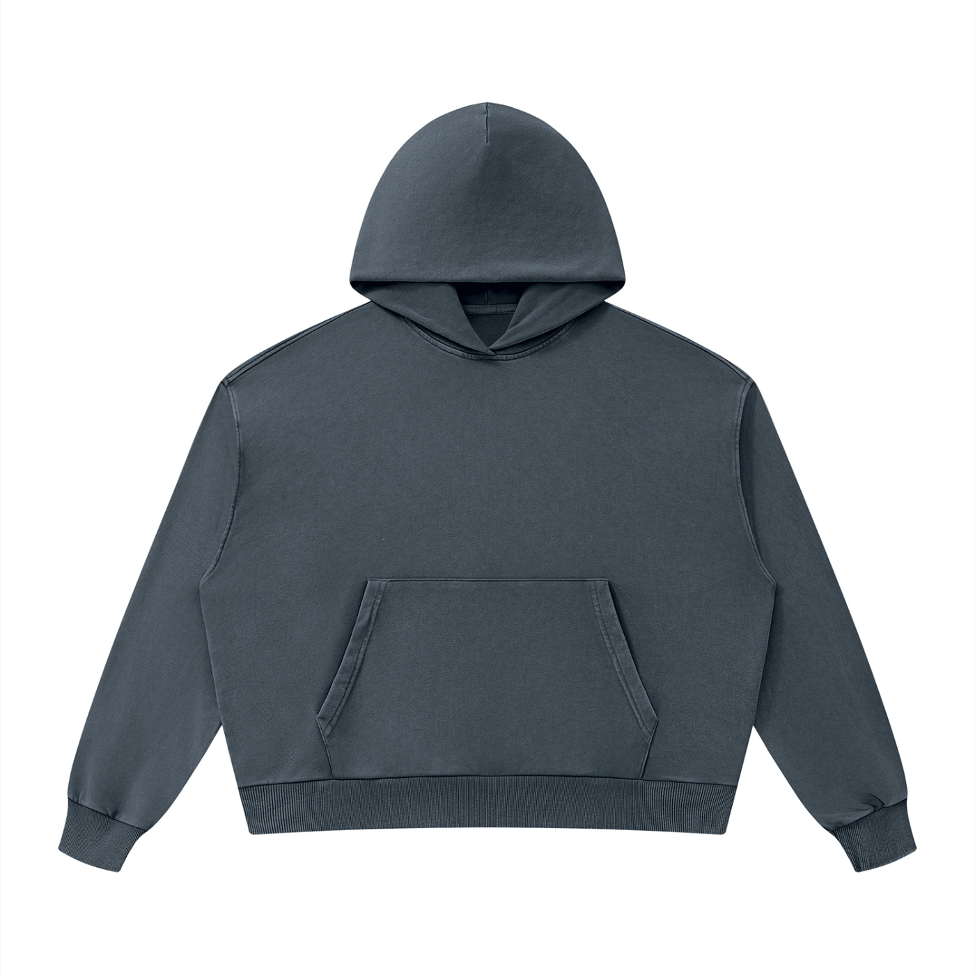 Unisex Mineral Wash Boxy Full Zip Hoodie