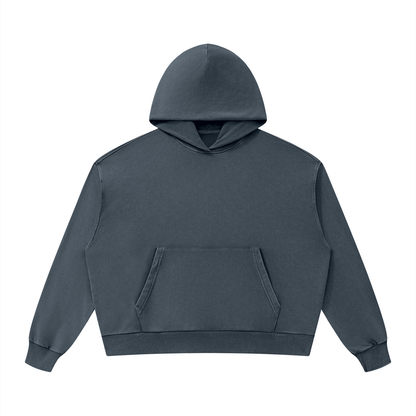 Unisex Mineral Wash Boxy Full Zip Hoodie