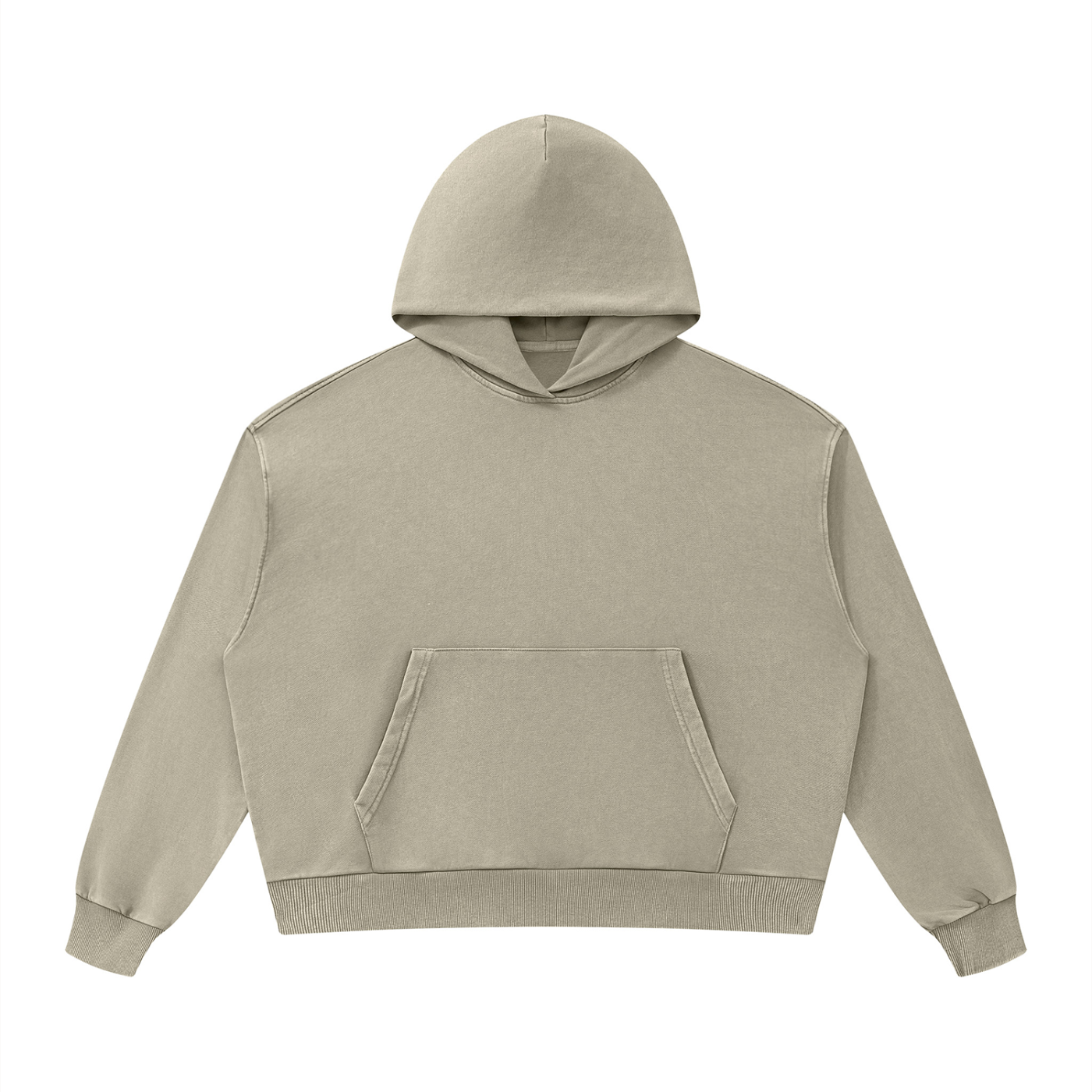 Unisex Mineral Wash Boxy Full Zip Hoodie