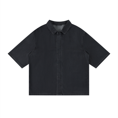 Unisex Vintage Wash Drop Shoulder Lyocell Shirt