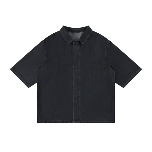 Unisex Vintage Wash Drop Shoulder Lyocell Shirt