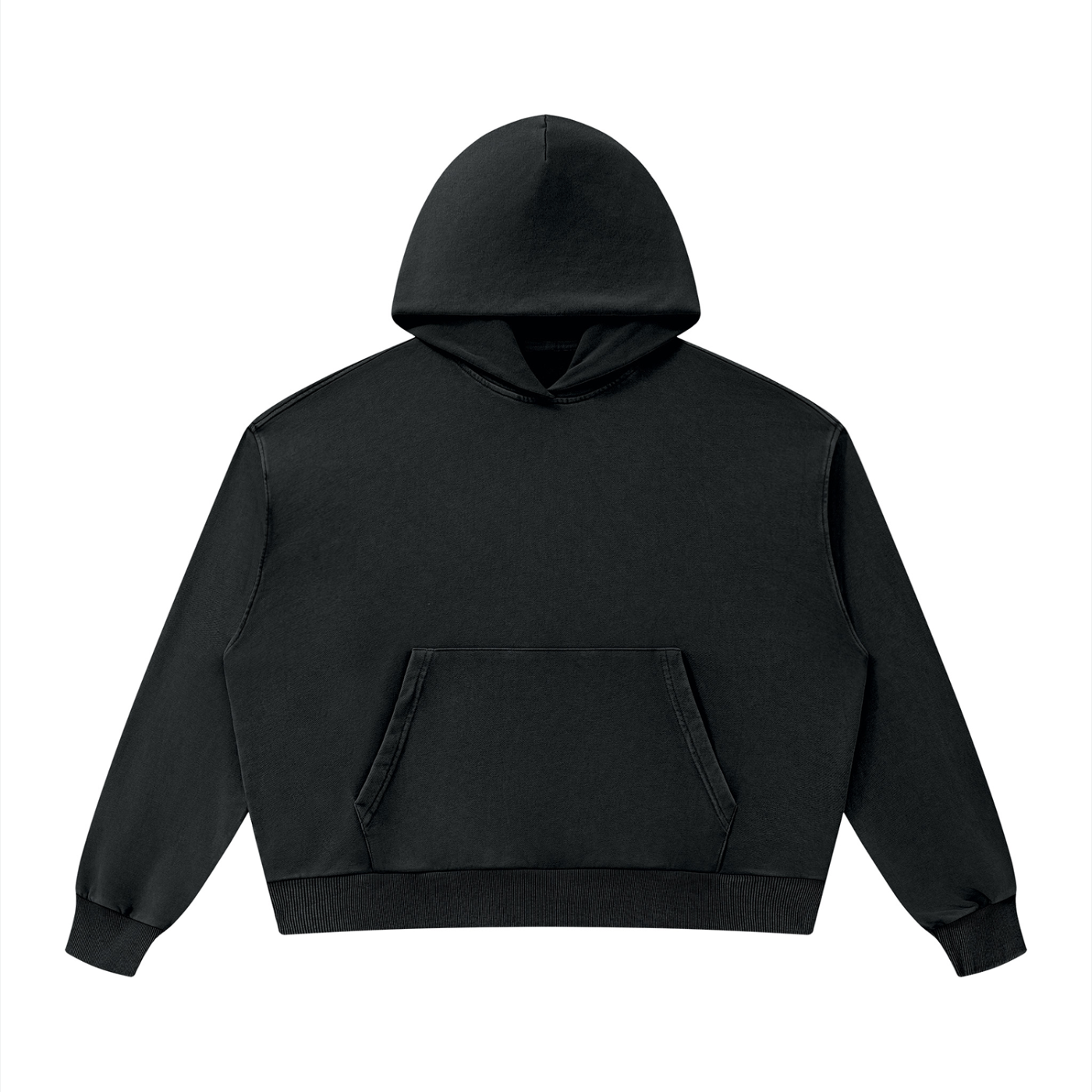 Unisex Mineral Wash Boxy Full Zip Hoodie