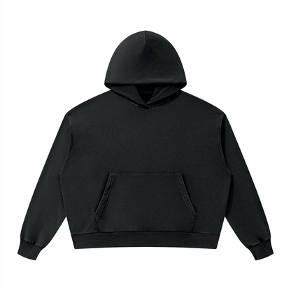 Unisex Mineral Wash Boxy Full Zip Hoodie