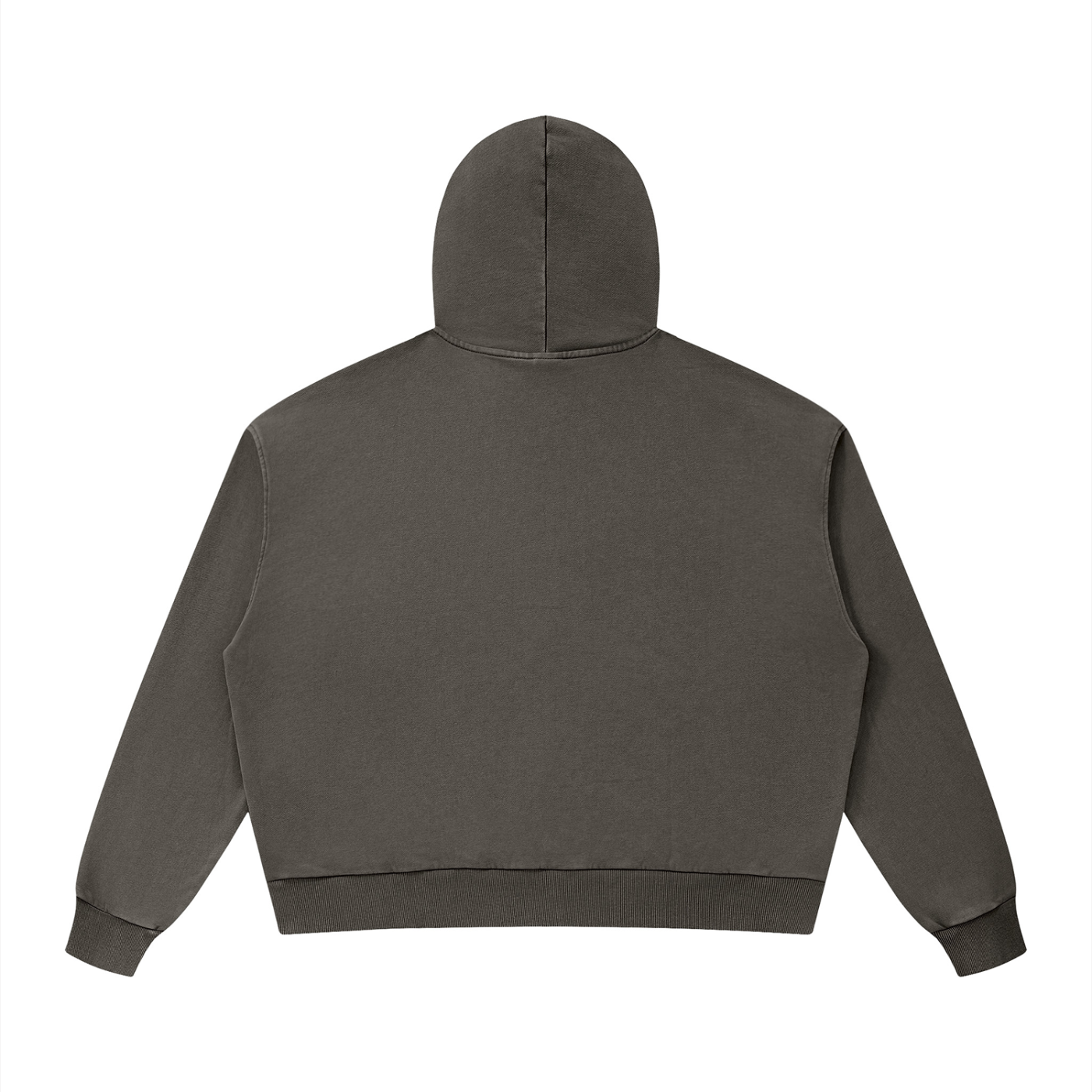 Unisex Mineral Wash Boxy Full Zip Hoodie