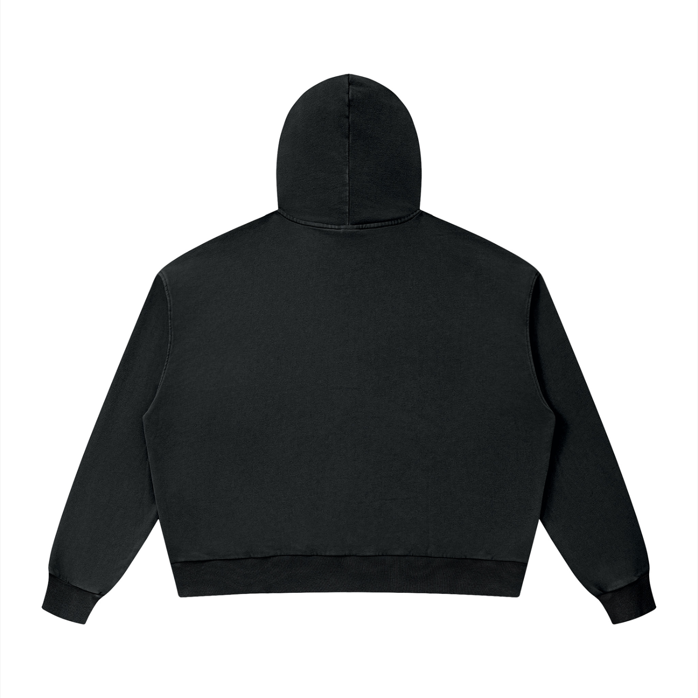 Unisex Mineral Wash Boxy Full Zip Hoodie