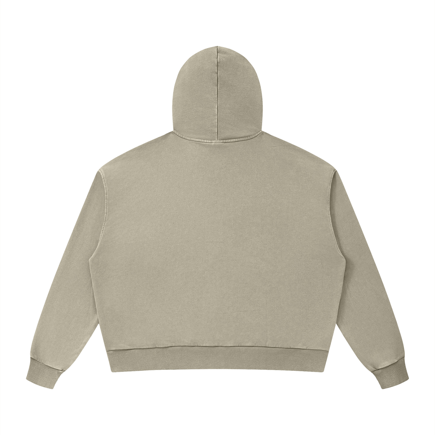 Unisex Mineral Wash Boxy Full Zip Hoodie