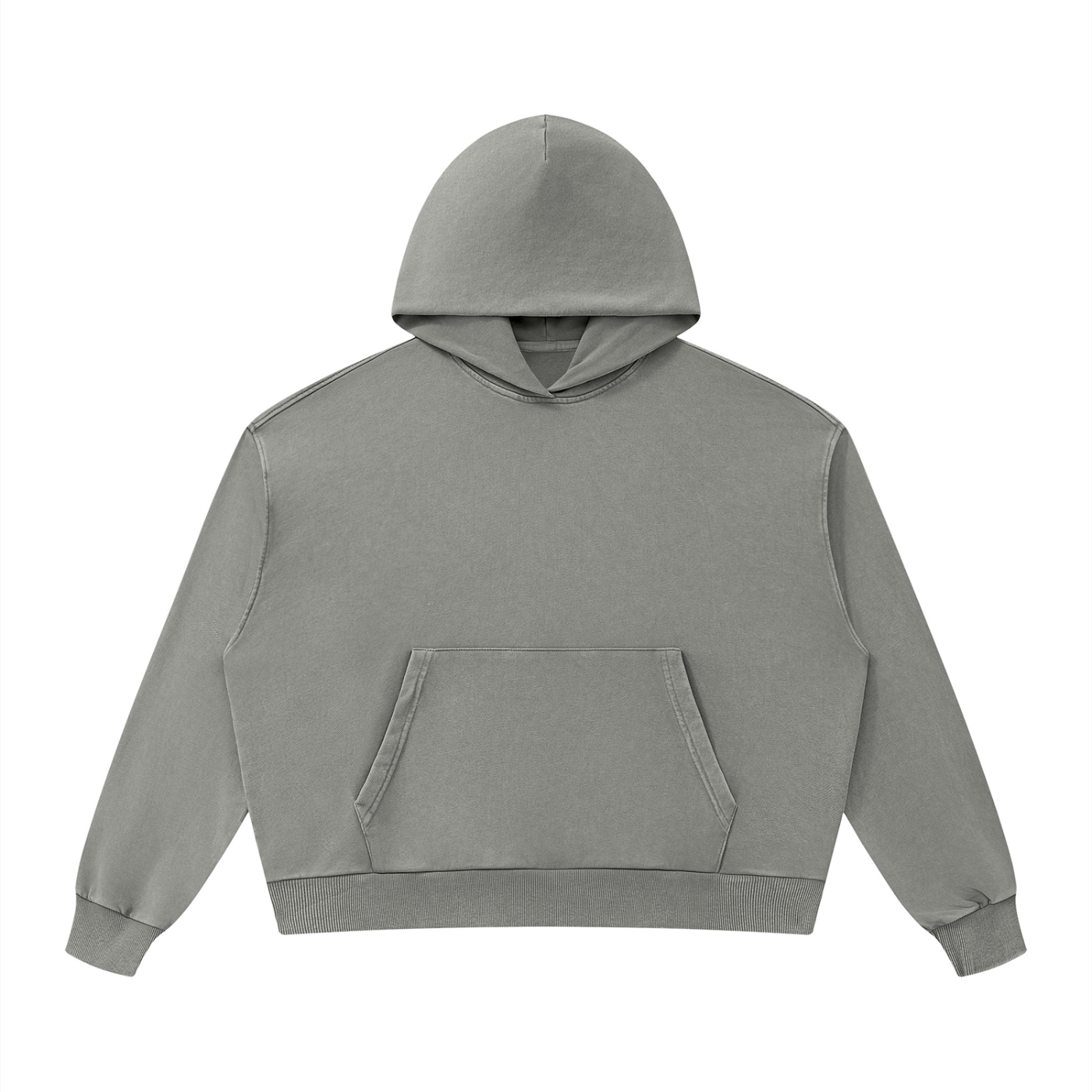 Unisex Mineral Wash Boxy Full Zip Hoodie