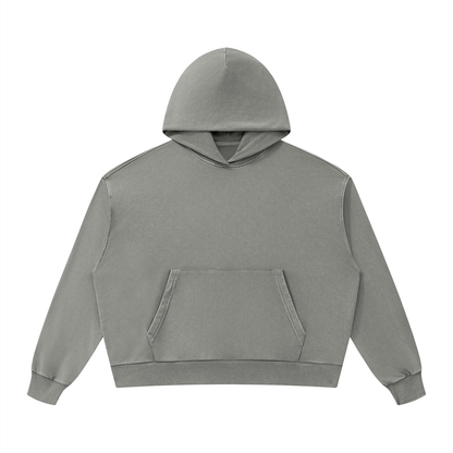 Unisex Mineral Wash Boxy Full Zip Hoodie