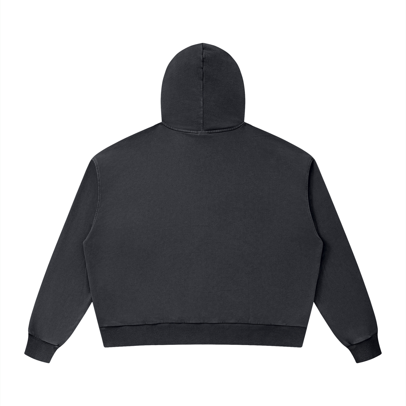 Unisex Mineral Wash Boxy Full Zip Hoodie