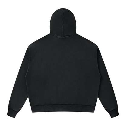 Unisex Mineral Wash Boxy Full Zip Hoodie
