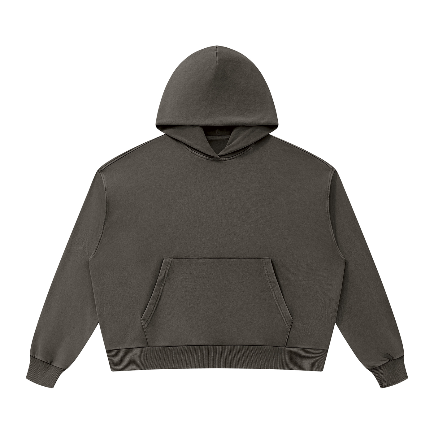Unisex Mineral Wash Boxy Full Zip Hoodie