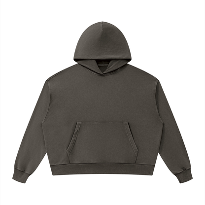 Unisex Mineral Wash Boxy Full Zip Hoodie
