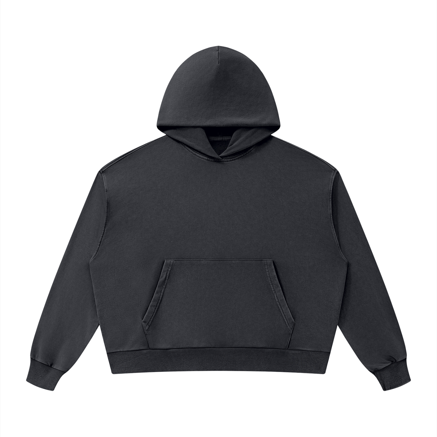 Unisex Mineral Wash Boxy Full Zip Hoodie