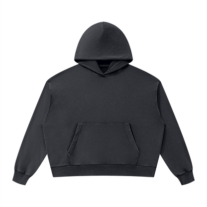 Unisex Mineral Wash Boxy Full Zip Hoodie