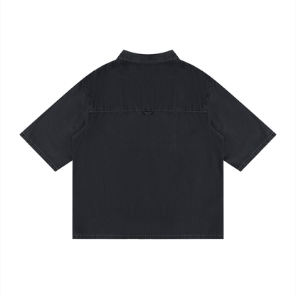 Unisex Vintage Wash Drop Shoulder Lyocell Shirt