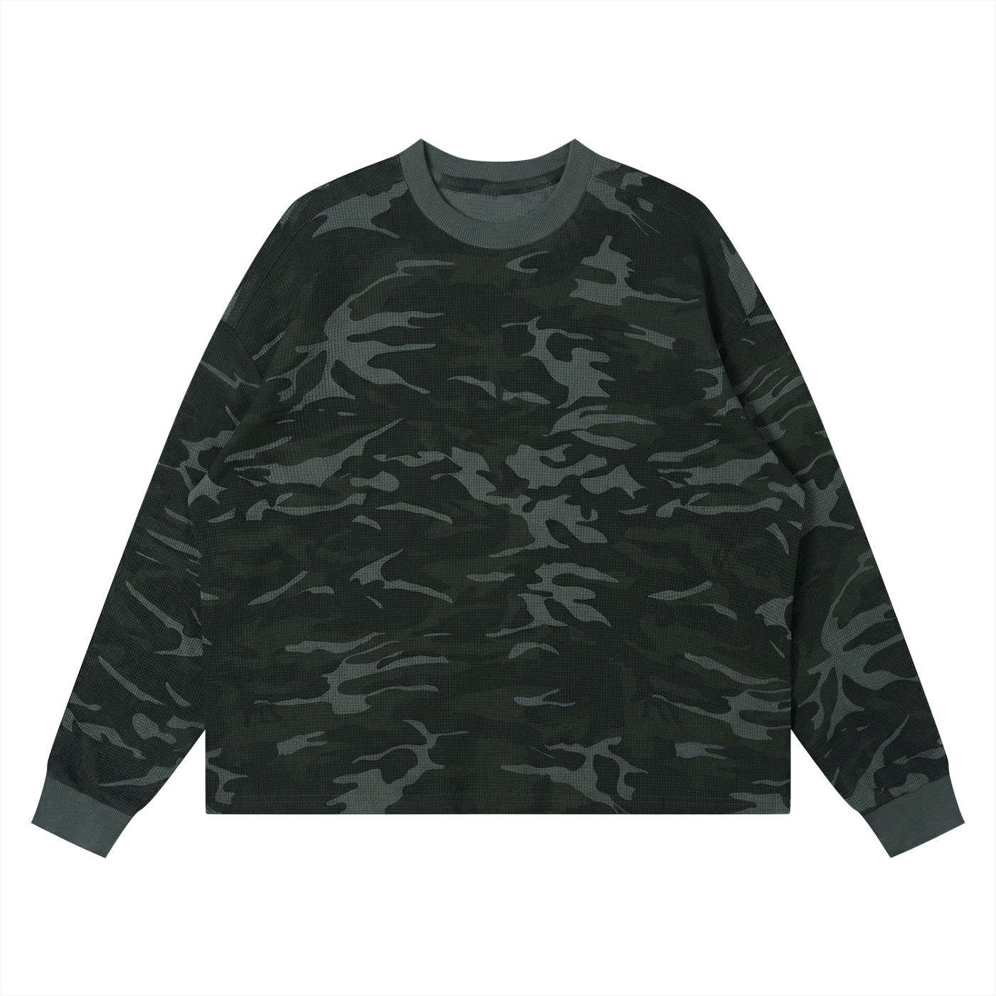 Unisex Waffle Boxy Long Sleeve T-Shirt