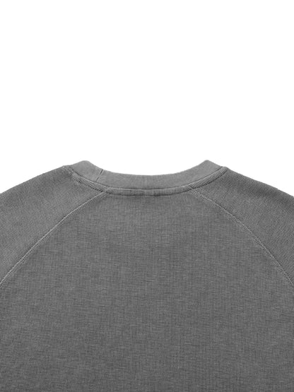 Unisex Vintage Wash Boxy  Waffle T-Shirt