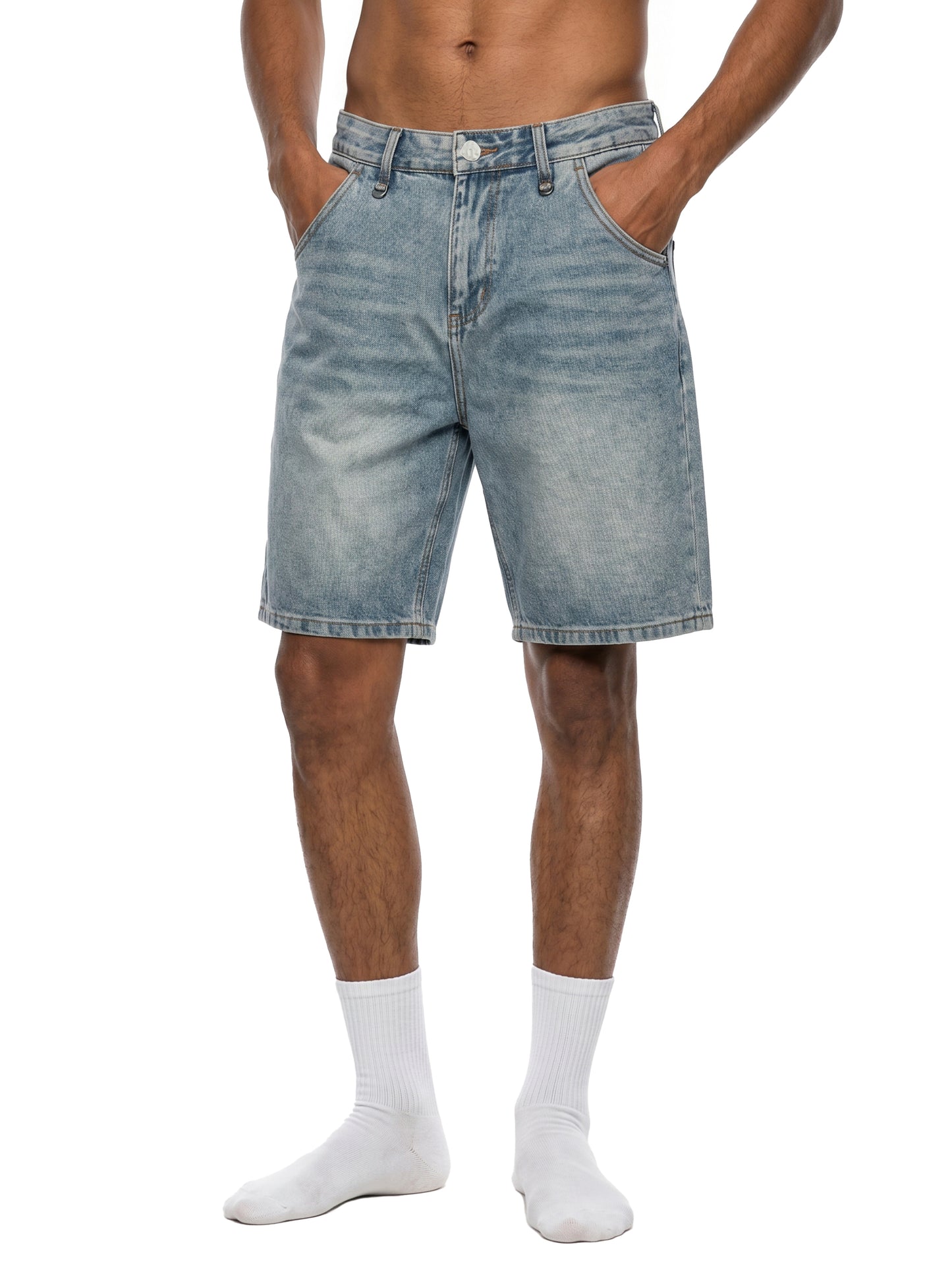 Men's Vintage Wash Denim Shorts