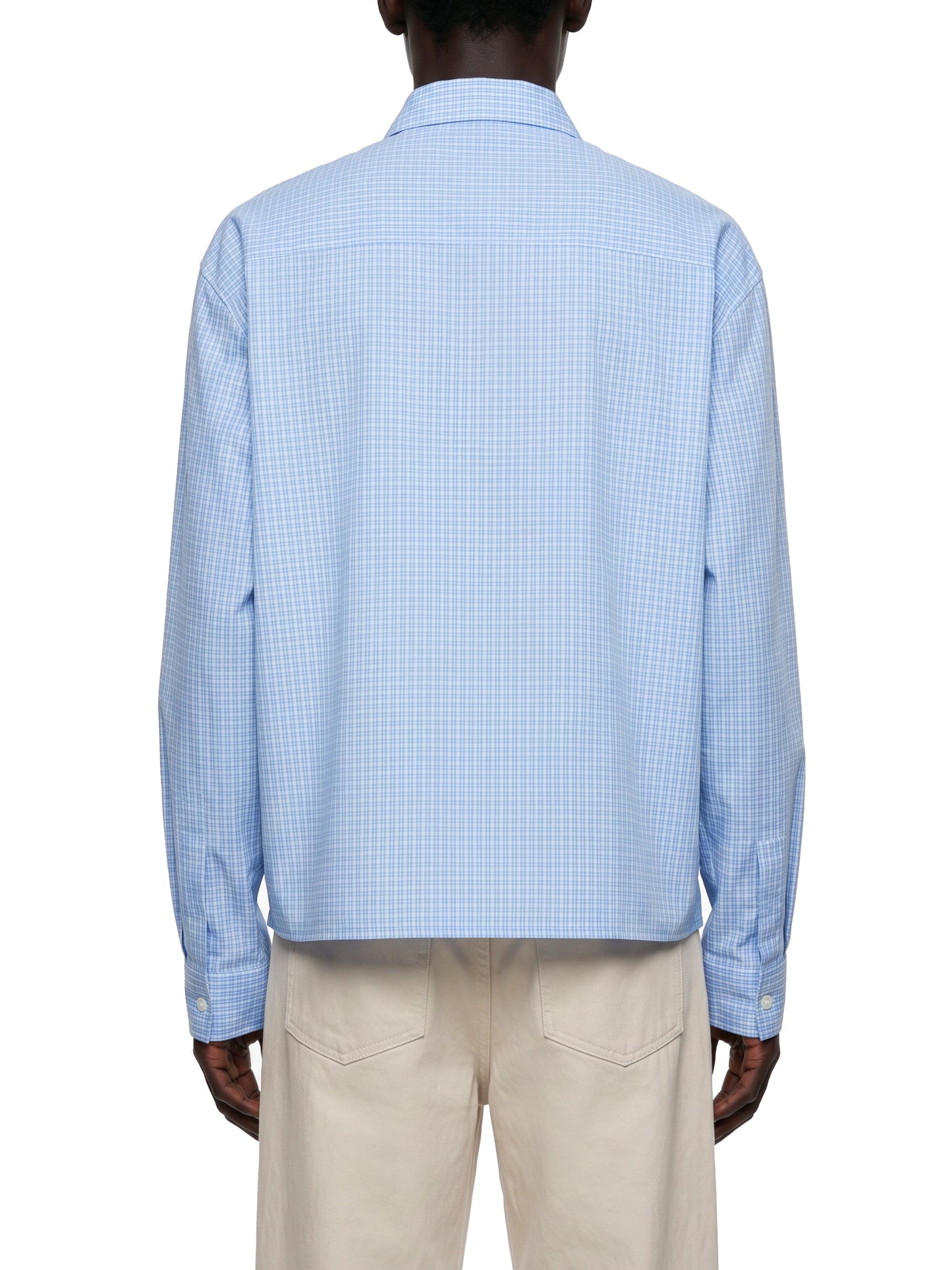 Unisex Boxy Plaid Long Sleeve Shirt