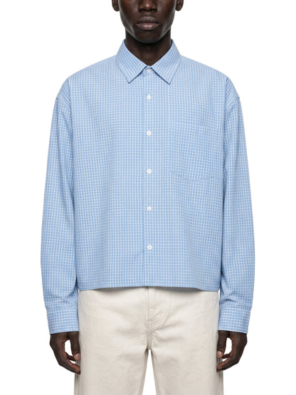 Unisex Boxy Plaid Long Sleeve Shirt